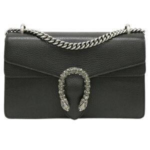 Gucci Bag Leather Dionysus Chain Shoulder Bag Tiger Head Black
